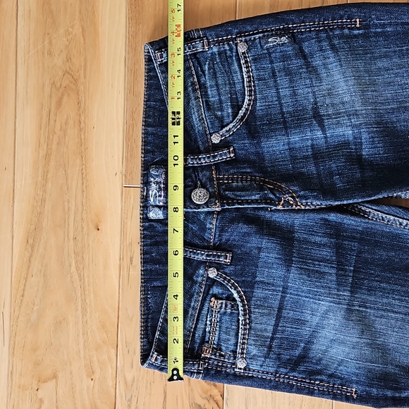 Silver Jeans AIKO Skinny in Dark Wash Blue Denim, Size 27 - Picture 11 of 16